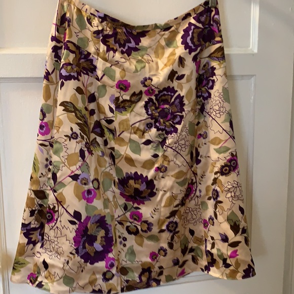 Y2K I.E. SILK FLORAL SLIP SKIRT SZ 6 WORN ONCE - Picture 1 of 10